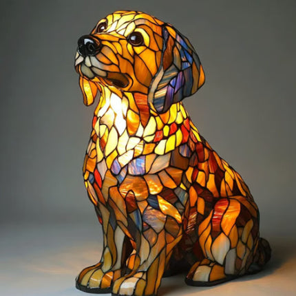 Colorful Strange Dog Lamp Resin Decorations