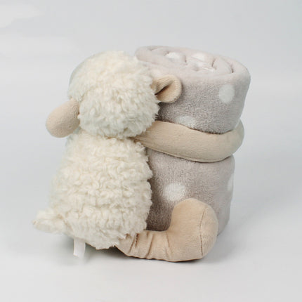 Doll Children's Birthday Gift White Lamb Holding Blanket Baby Toy