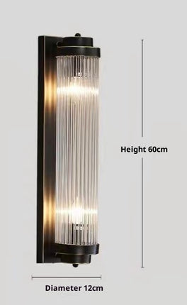 LED Bedroom Bedside Light Luxury Crystal Wall Lamp