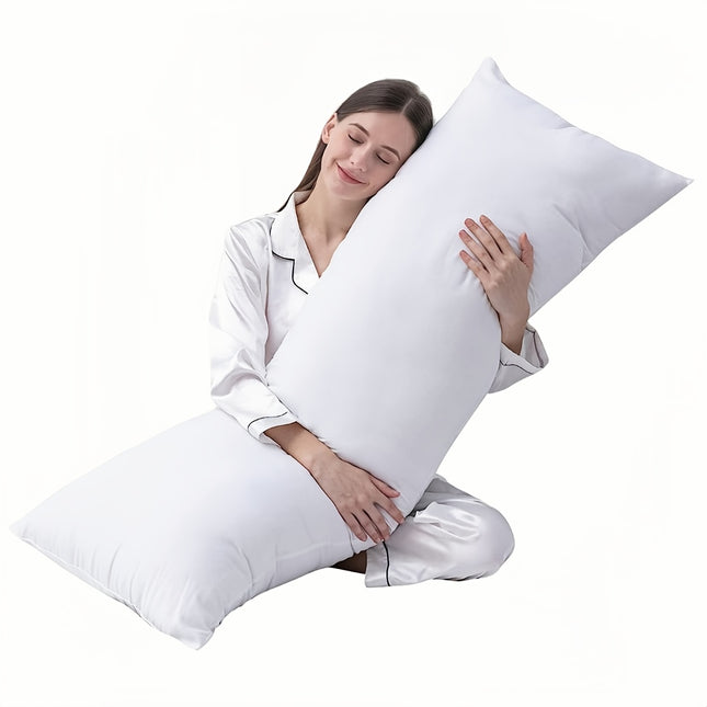 Premium Full-Body Pillow Insert, Breathable Side-Sleeping Body Cushion for Adults, Soft Long Bed Bolster