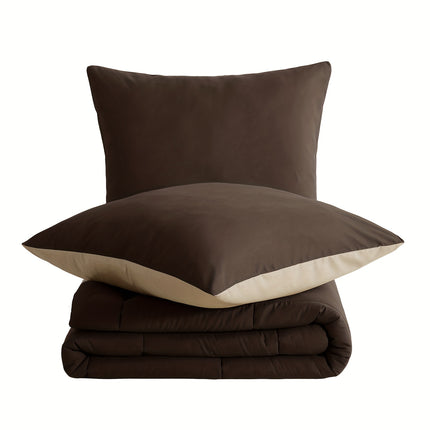 2/3pcs Duvet Set, Cosy And Lightweight Quilt, Reversible Comforter with 80x80 Pillowcases, 300GSM Filling,