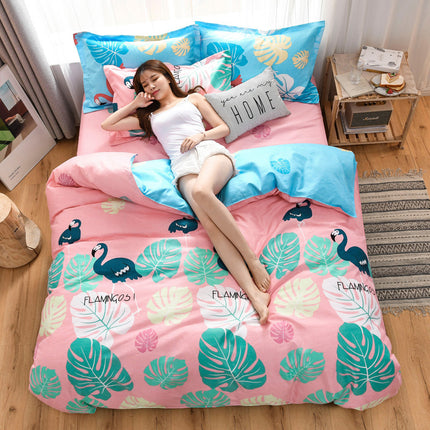 New Three Piece Thickened Cotton Sheet Quilt Cover