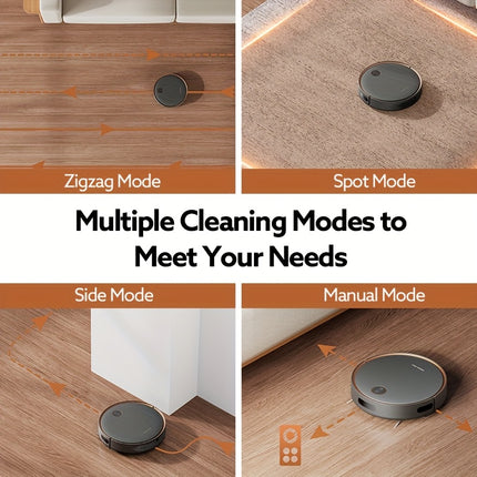 Self-Charging Robotic Vacuum Cleaner, 3in 1 Ultra-Slim Robotic Vacuum Cleaners for Hard Floors
