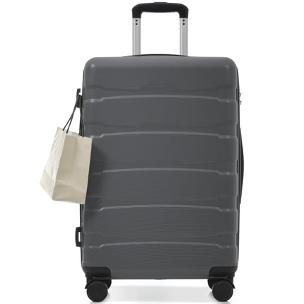 24 Inch Hardshell ABS Checked Luggage, Durable Expandable Travel Suitcase with Spinner Wheels, TSA Lock