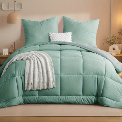 2/3pcs Duvet Set, Cosy And Lightweight Quilt, Reversible Comforter with 80x80 Pillowcases, 300GSM Filling,