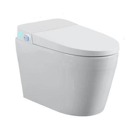 Tankless Smart Toilet With Bidet Built In, One-piece Bidet Toilet Seat, Auto Flush,Heated Seat, Warm Water and Dry, Adjustable Temp,Remote Control Side Know