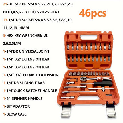 Tool Kit Set, Professional High-Quality Automotive Repair Tools - 46/53/61/82/151pcs