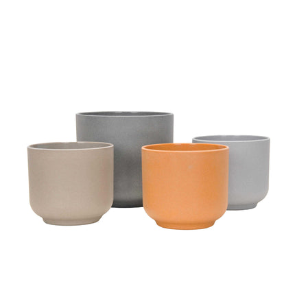 Plastic Flowerpot Multi-color Frosted Table Small Flower Pot