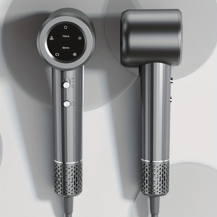 EU Plug Fast Drying Hair Dryer, Negative Ionic Fast Dry Low Noise Blow Dryer, with LED Digital Display Screen,