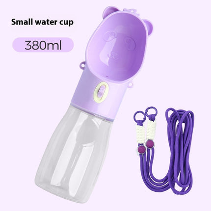 2 In 1 Portable Dog Water Bottle For Small Big Dogs Cat Outdoor