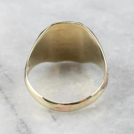 Fashionable Vintage Carved Letter Womens Ring