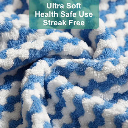 10 Pack Microfiber Cleaning Cloths & Reusable Kitchen Towels
