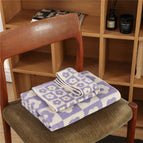 Plaid flower purple / 34x76cm / 1pcs