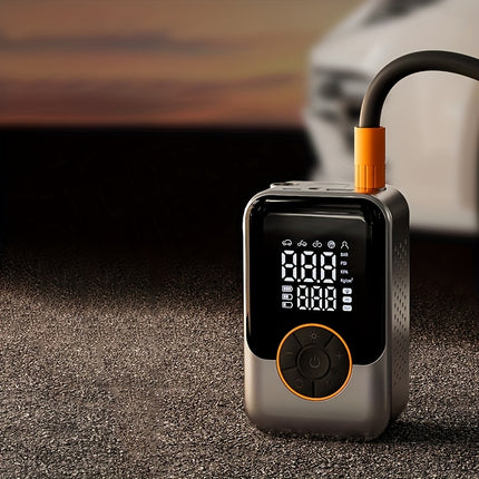 Portable Wireless Air Compressor Tire Inflator- with Digital Pressure Gauge, Emergency LED Light
