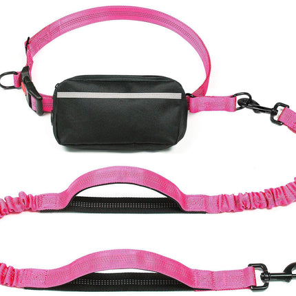 Pet Supplies Multi-functional Waist Pack Rope Reflective Sling Dog Hand Holding Rope Stretch Leash