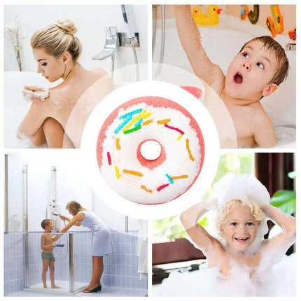 Explosion Dried Flower Bath Bomb Donut Bath Salt Bath Aromatherapy Oil Bath Salt