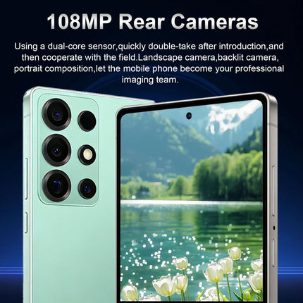 M26 Ultra Unlocked 5G Smartphone | 8GB+256GB, 6.8" HD Display, 50MP+108MP Dual Camera,