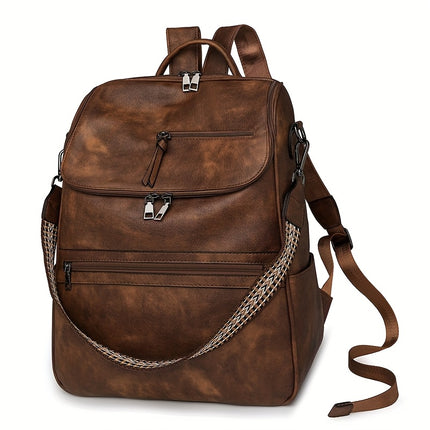 Vintage Backpack Suitable for University Students & Travel - Large Capacity Retro Bag with Oil