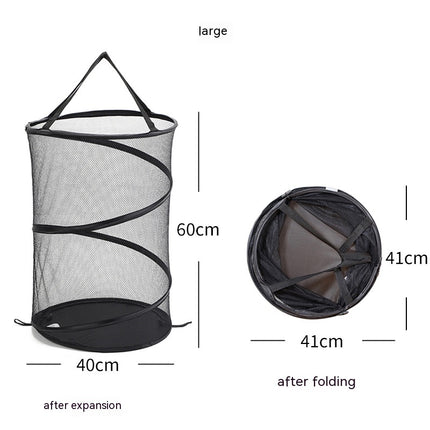 Pop-up Polyester Mesh Portable Laundry Basket
