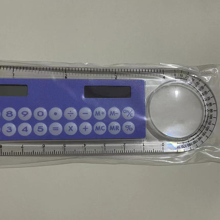 Wholesale Mini Color Multifunctional Student 10cm Ruler Solar Calculator