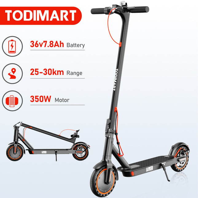 T3 Adult Electric Scooter 36V 7.8Ah Battery 350W Motor 25-35km Range Max