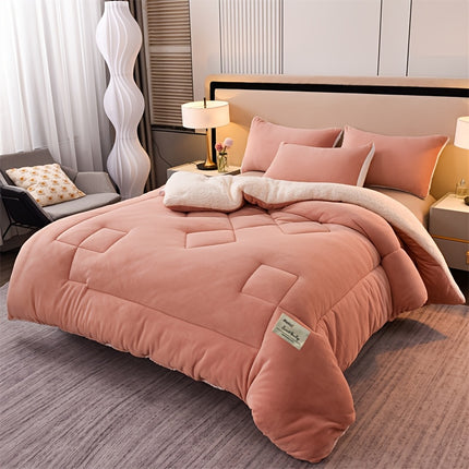 1pc Reversible Milk Fleece Sherpa Winter Comforter