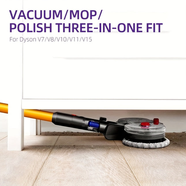 Dual-Purpose Mop Head with Cloth for Large Area Cleaning, Electric Mop Head, Compatible with Vacuum Cleaner V10, Cannot Be Used Alone, Comes with a Water Tank.