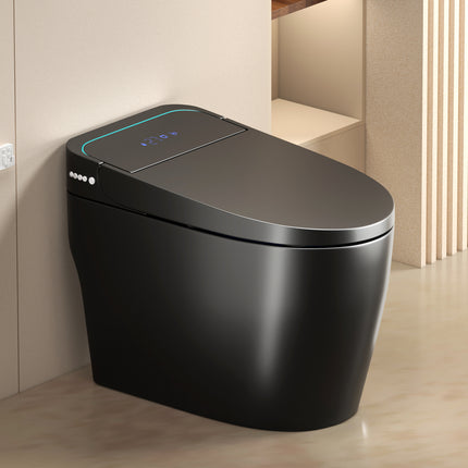 Unique Smart Toile,  One Piece Toilet with Bidet Built In,Intelligent Toilet Auto Open/Close Seat. Bidet toilet with Dryer and Warm Water.BLACK