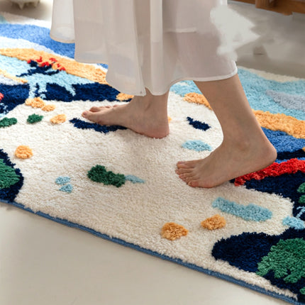Green Moss Carpet Art Natural Thickened Fleece Bedroom