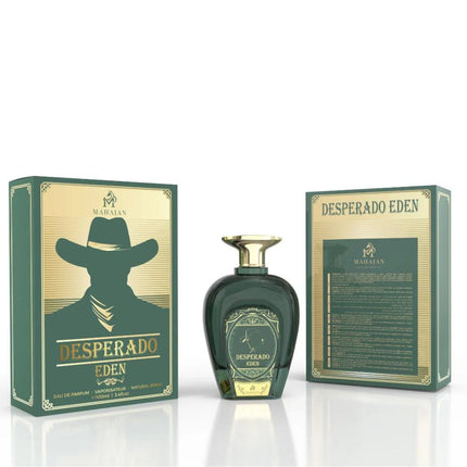 Mahajan Desperado Eden Eau de Parfum for Men 3.4 oz Tropical Woody Green Fragrance with Mint