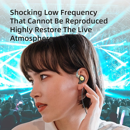 Headphones Wired IEM Earphones Dual DD HiFi Stereo Sound Earphones Noise Cancelling Earbuds