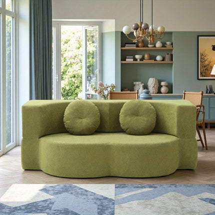 Sofa Bed with Pillow - Portable Space-Saving Convertible Floor Sofa & Mattress Recliner Suitable