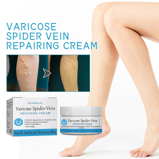 Varicose Spider Vein Repairing Cream, Relief Leg Pain Earthworm Leg Veins Care Massage Cream