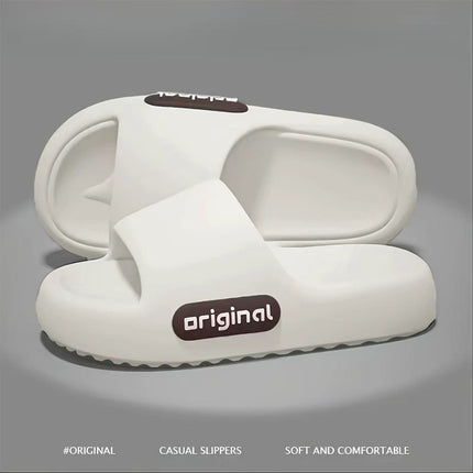 4 pcs set Men'S And Women'S Comfortable EVA Non-Slip Sandals - Featuring a Minimalist Striped Design