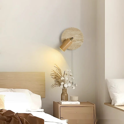 Study And Living Room Backdrop Wall Light In Walnut Wall Lamp
