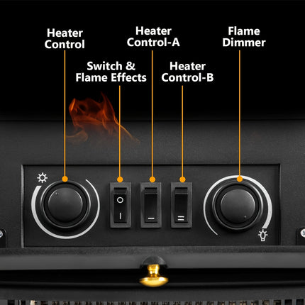 Electric Fireplace Stove, Freestanding Fireplace Heater