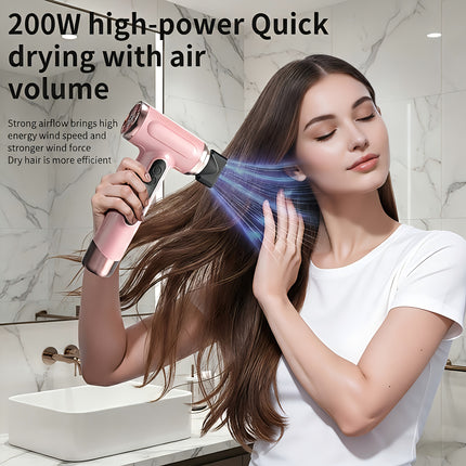 Rechargeable Hair Dryer with Three Temperature Settings for Hot And Cold Air, Powerful Mini Design