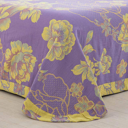 Cotton Double-layer Yarn Four-piece Flower Quilt Cover Bedding Bedding