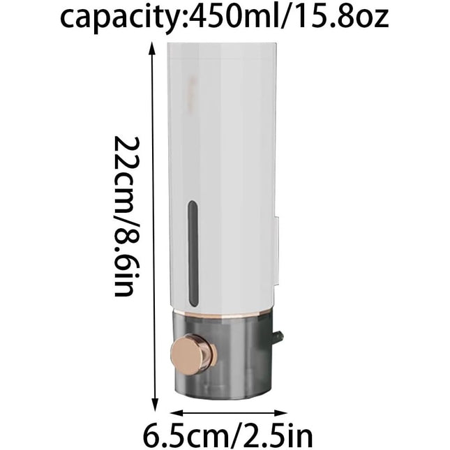 450ml/15.8oz Wall Mount Soap Dispenser | Plastic Shower Pump Dispenser
