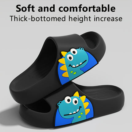 4 pcs Soft And Comfortable Cartoon Character Slippers for Kids Thick-Soled Casual Skate Shoes,