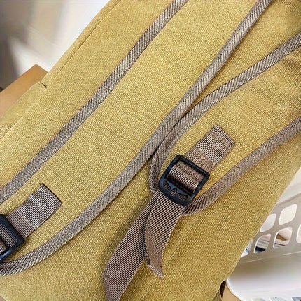 1 Simple Reusable Backpack, Durable Outdoor Canvas Bag - Suitable for, Daily Commute
