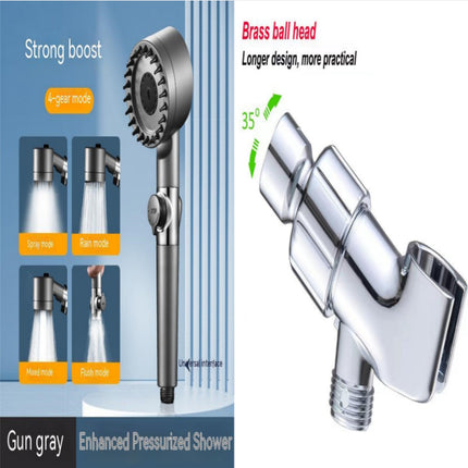 The Third Gear Adjustable Strong Supercharged Shower Head Household Bath Shower Hose Shower Head