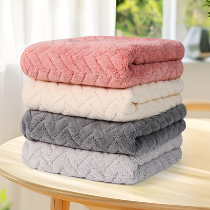 4 Pieces Super Soft Deluxe Towel Set, 35x75 cm Highly Absorbent, Colorfast,