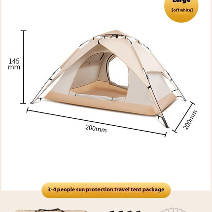 Double-layer Camping 3-4 People Oxford Cloth Camping Tent