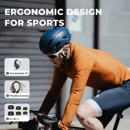 Wireless Earbuds for Running Sports Stereo Audio LED Display, ENC Noise Cancelling Headset Built