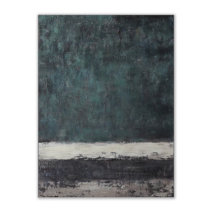 Large Abstract Handmade Painting Retro Green Texture Abstract Wall Art  Wabi-sabi Modern Home Living Room Decor
