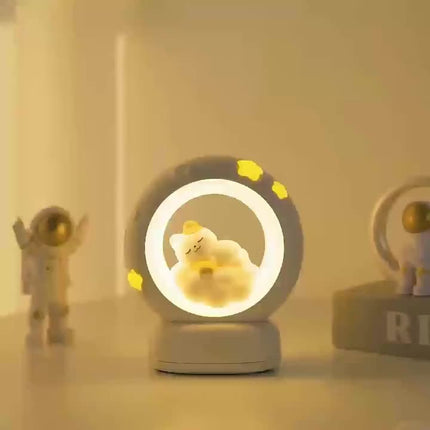 1pc Sleeping Cat Night Light, USB Rechargeable Companion Sleeping Lamp,