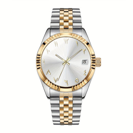 Men's Mechanical Watches With Solid Steel Watchband, Waterproof Automatic Wristwatch