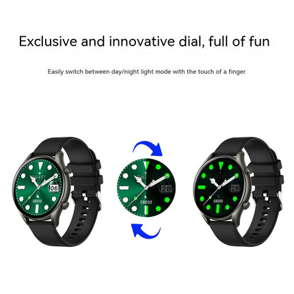 KT60 Smart Watch 139 HD Round Screen Bluetooth Calling Offline Payment Voice Assistant Waterproof Sports Bracelet