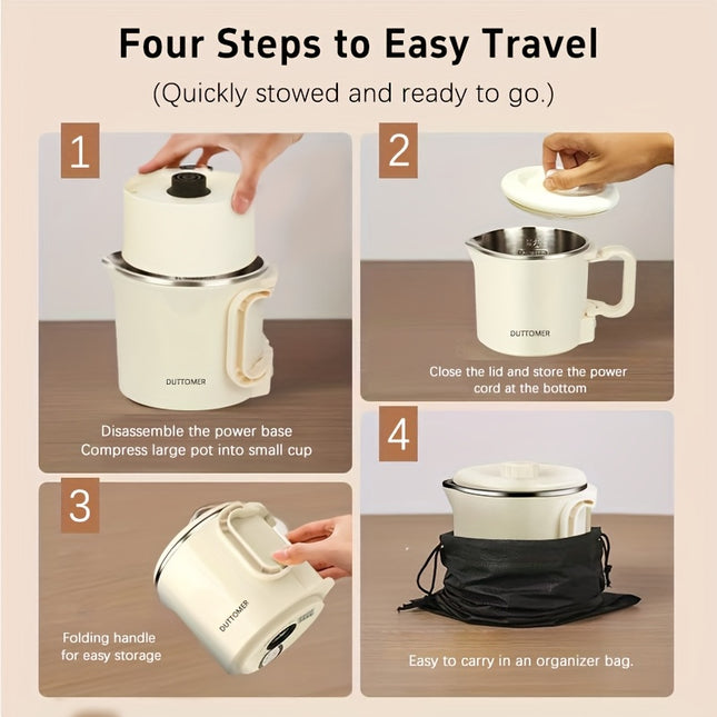 Portable Electric Kettle with Fast Boiling - Compact Travel design, Foldable Electric kettle with, for Home